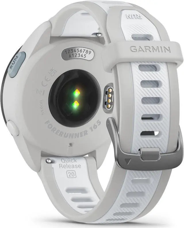 Garmin Forerunner 165, Mist Grey/Whitestone | GPS Running Smart Watch 010-02863-21