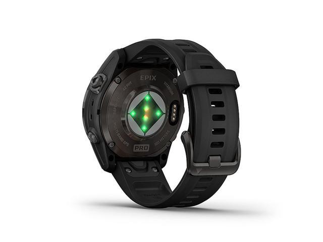 Garmin epix Pro (Gen 2) – Sapphire Edition, Carbon Gray DLC Titanium with Black Band, 42mm | Smart Watch 010-02802-14