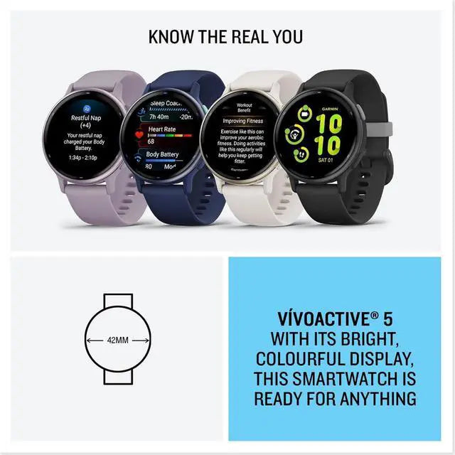 Garmin vívoactive 5, Health and Fitness GPS Smartwatch (Navy)