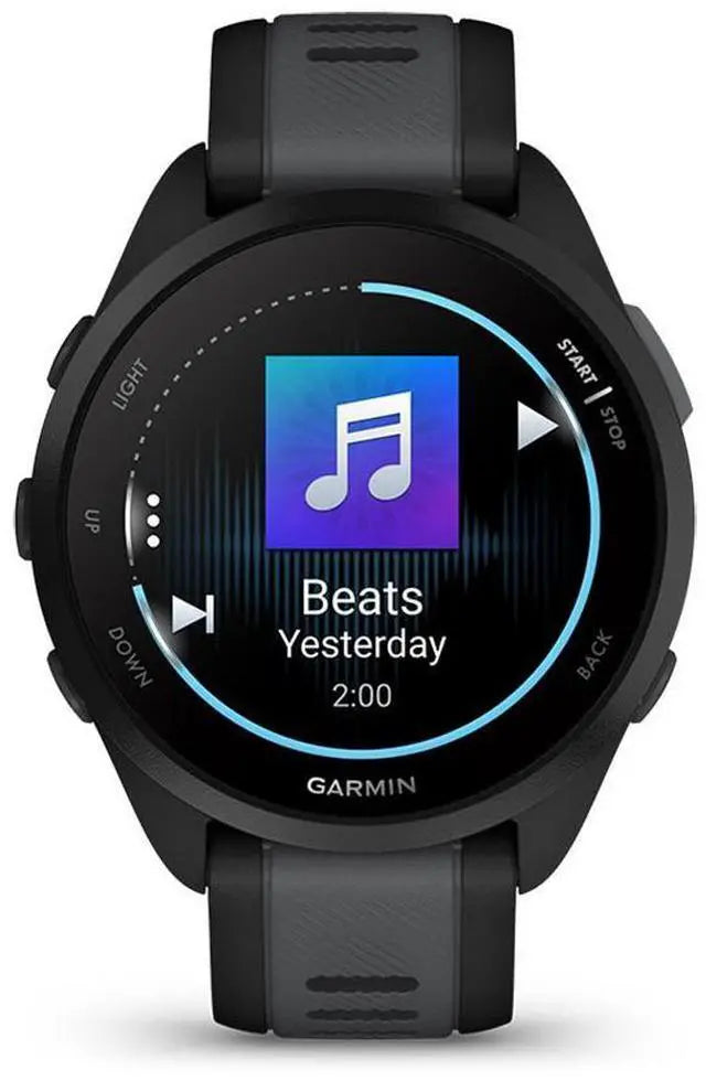 Garmin Forerunner 165 Music, Black/Slate Grey | GPS Running Smart Watch 010-02863-30