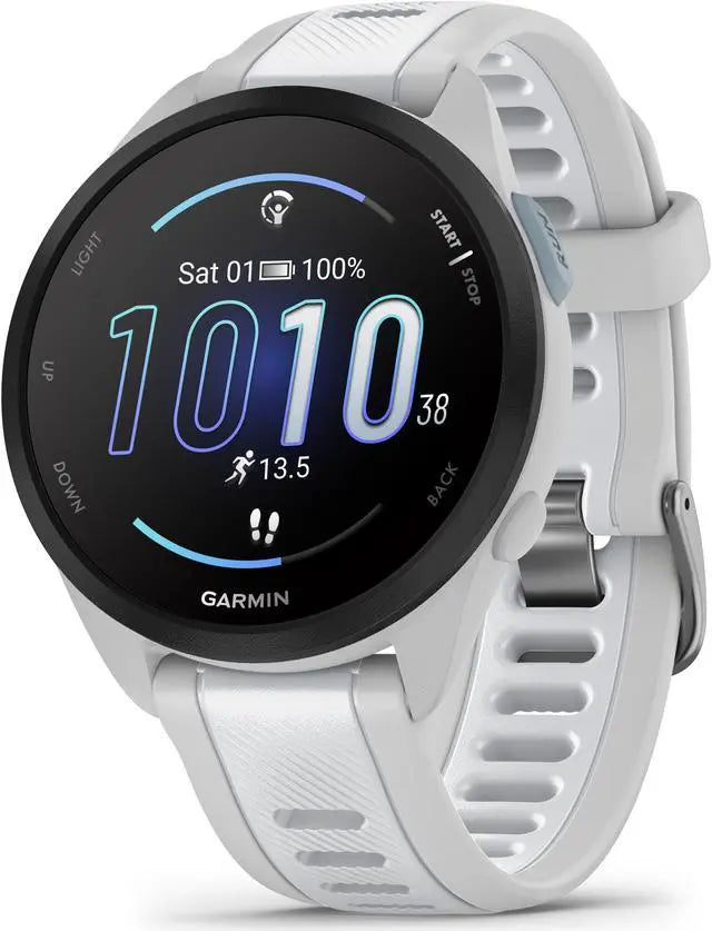 Garmin Forerunner 165 Music, Mist Grey/Whitestone | GPS Running Smart Watch 010-02863-31